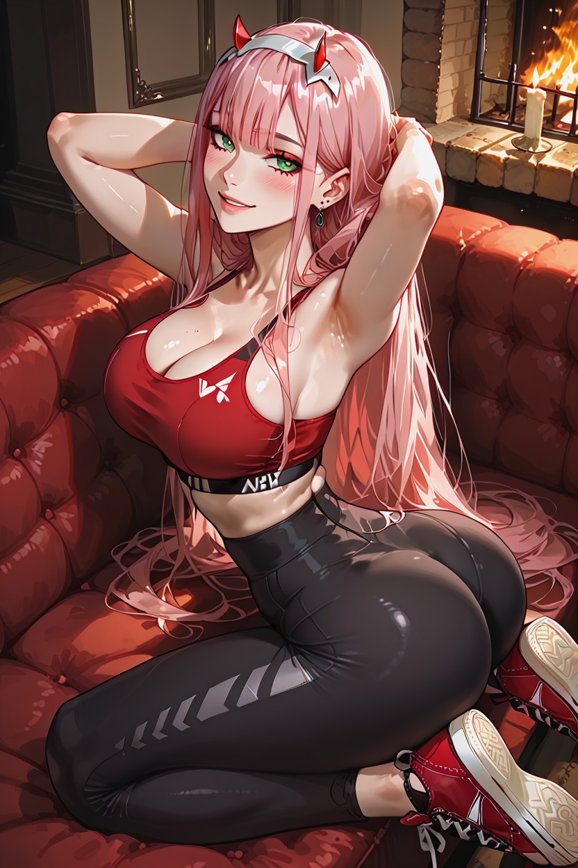 Arched Back Posture, Massive Breast, Looking At Viewer Hentai AI Porn