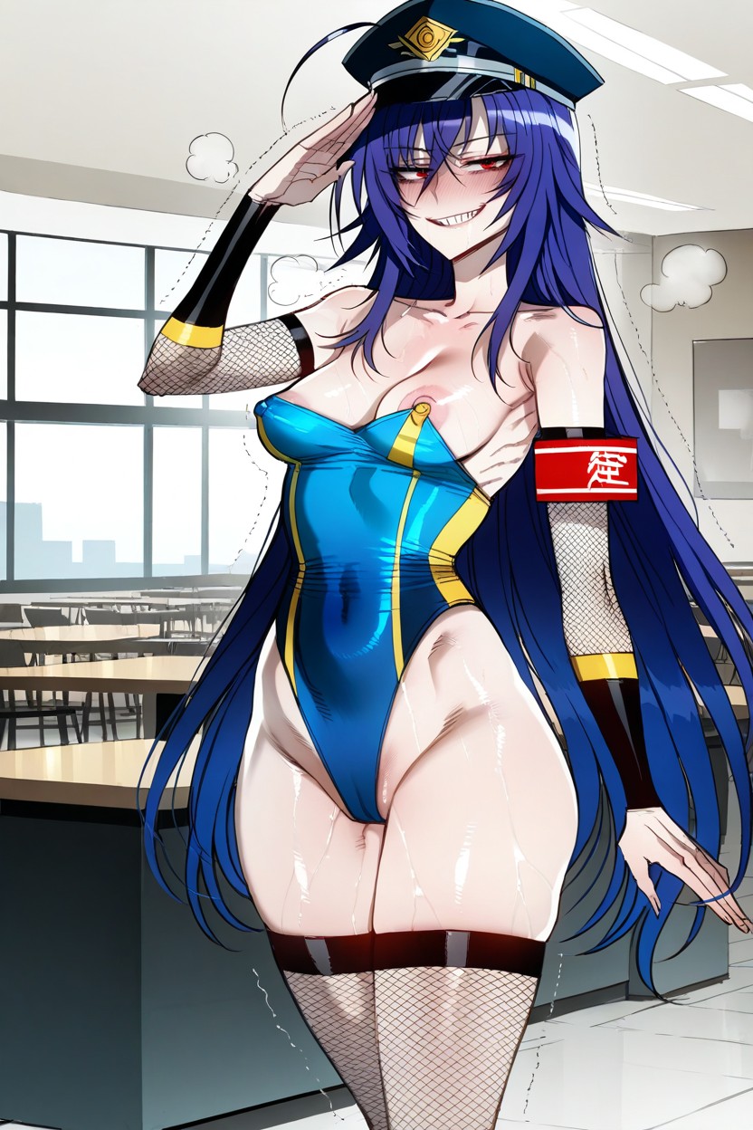 Cafeteria, Sweaty, Very Long Hair Hentai AI Porn