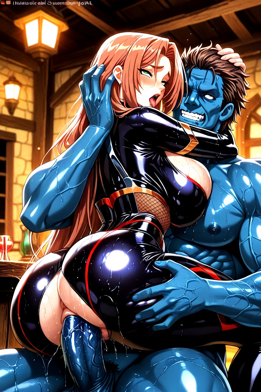 K, Dark Fantasy Aesthetic, Male Behind Female Hentai AI Porn