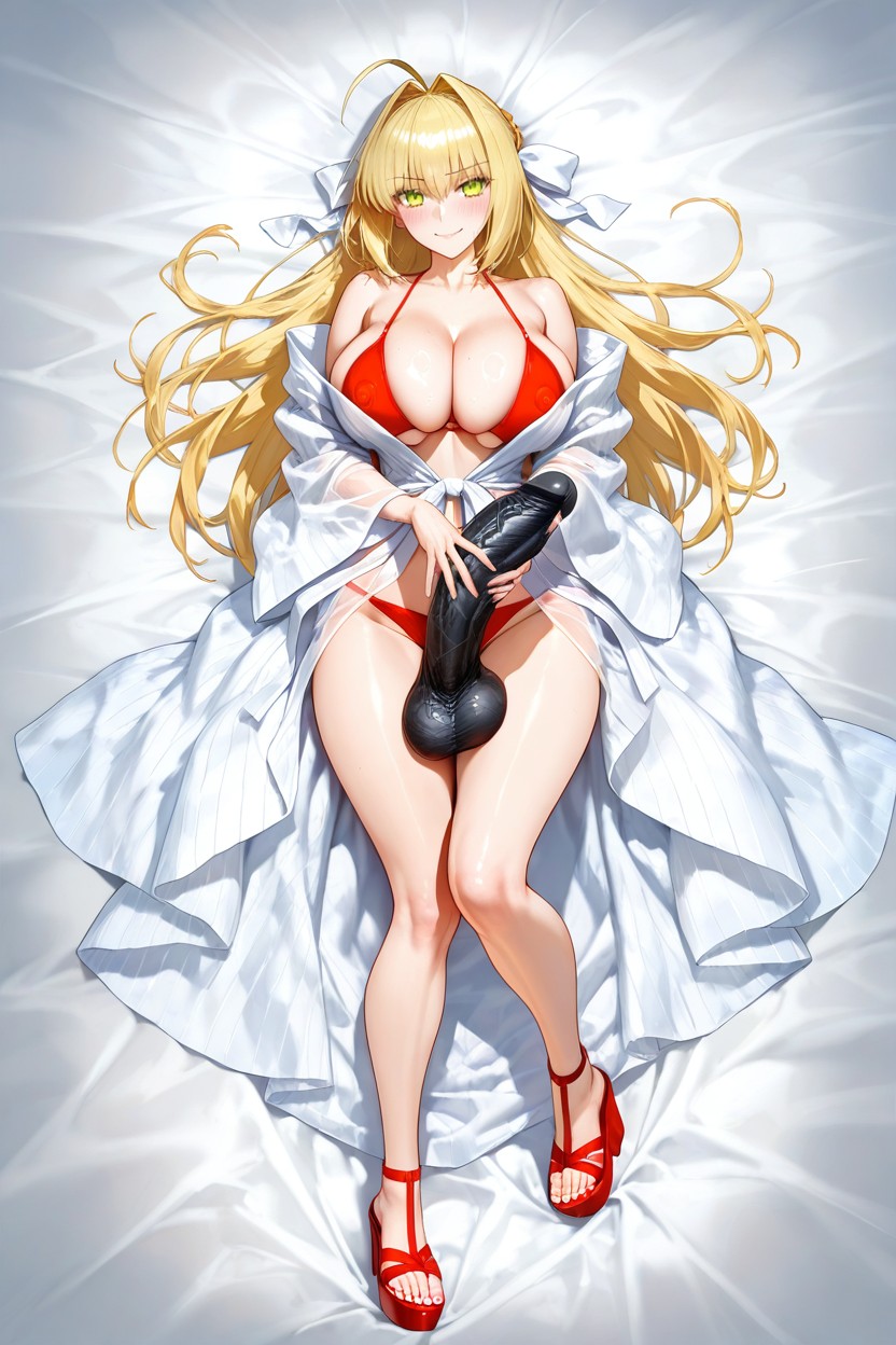Blonde Hair, Very Long Hair, Smiling Porno IA Hentai