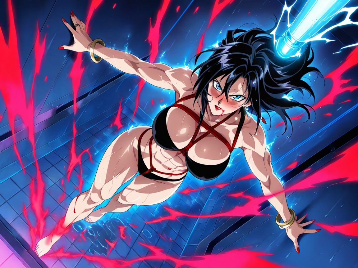 1 Person, Red Nails, Wide Angle Hentai AI Porn