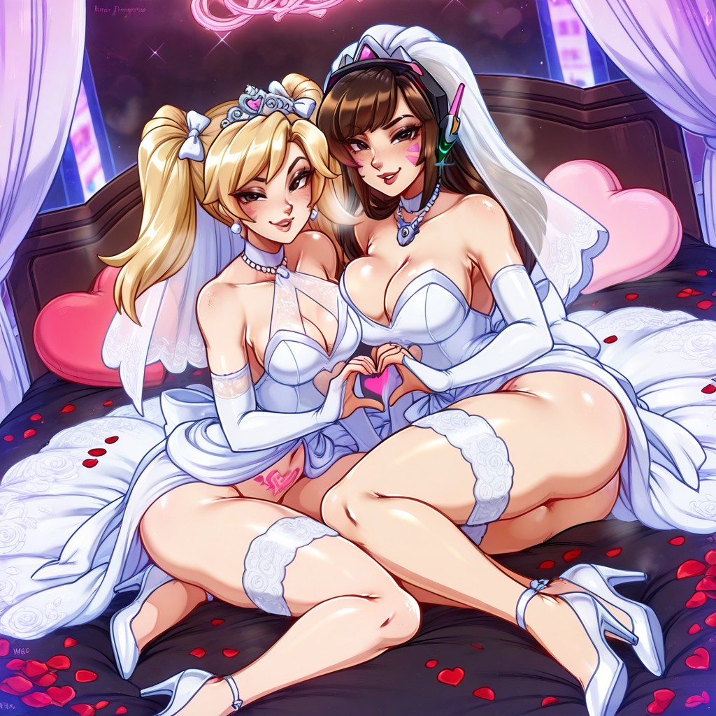 Pink Love Hotel Bedroom, Small Breasts, Dva From Overwatch Hentai AI Porn