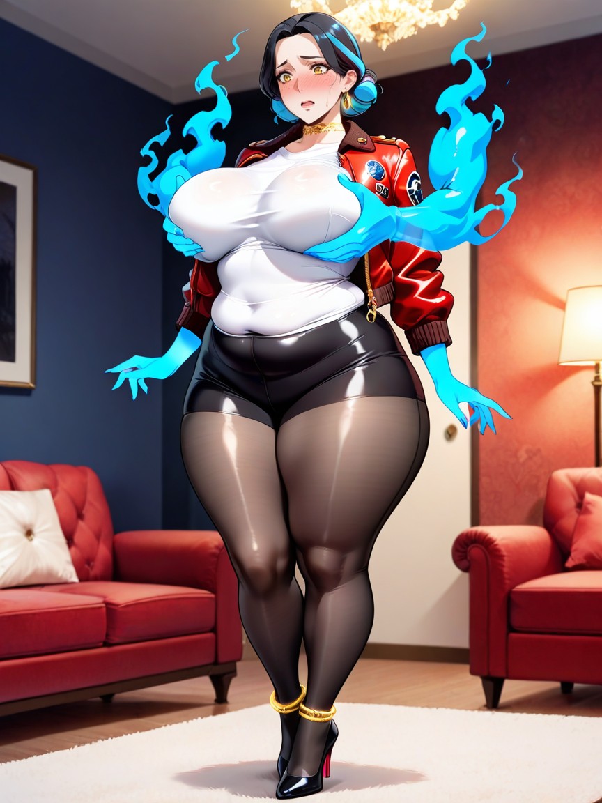 Hdr, Unbuttoned, Black Heels Hentai AI Porn