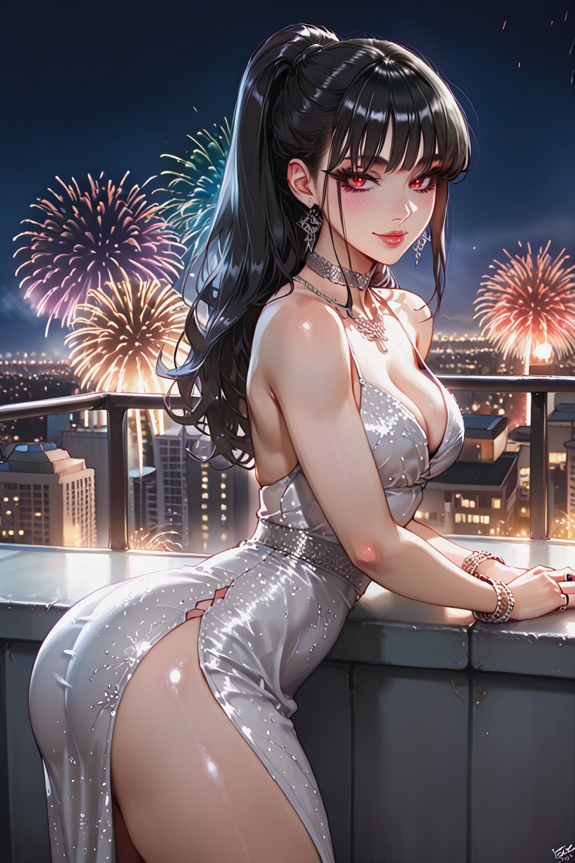 Thick Lips, Red Eyes, Smile Hentai AI Porn