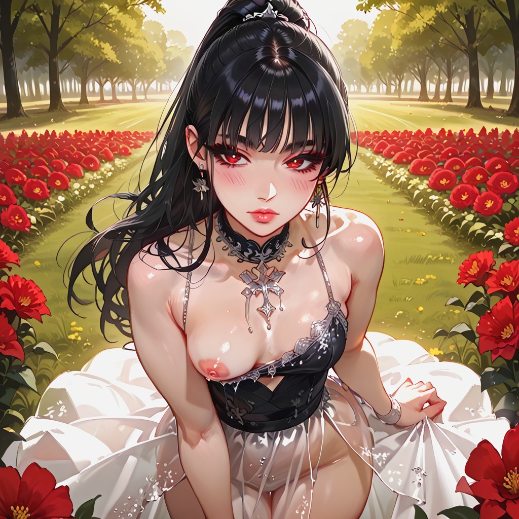 Front View, Milky Way, Black Hair Hentai AI Porn