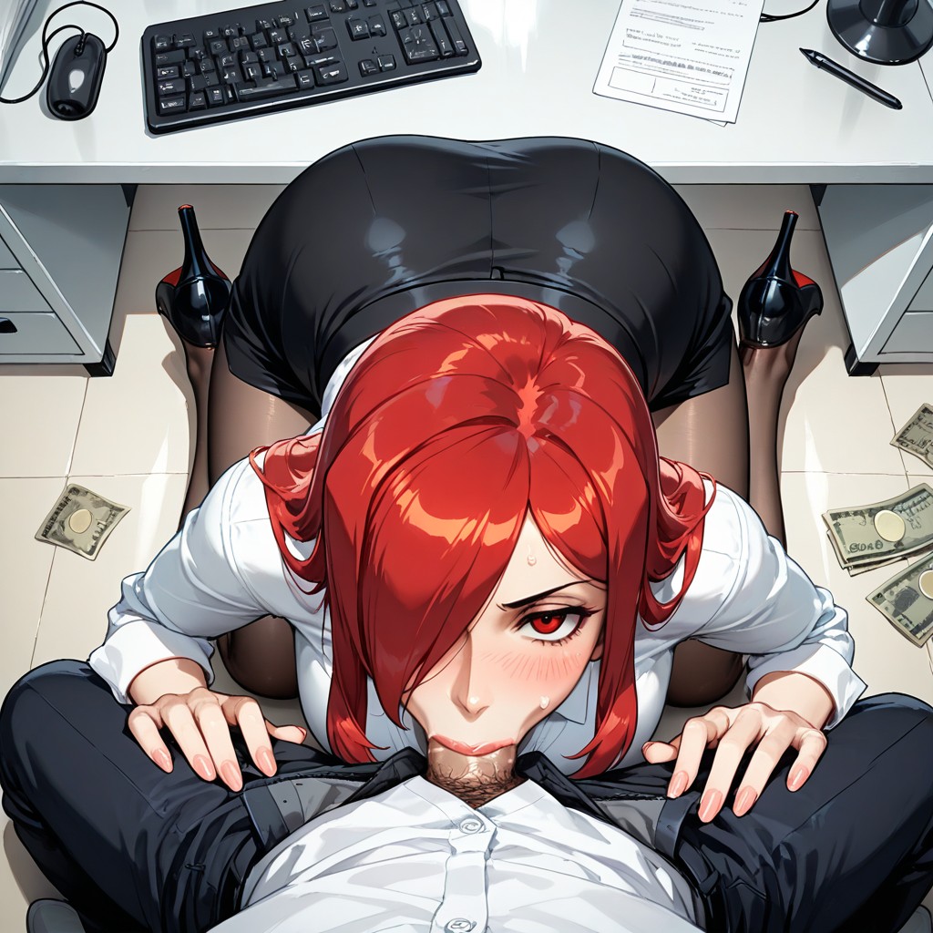 Office Clothes, Detailed Background, Closed Office Hentai AI Porn
