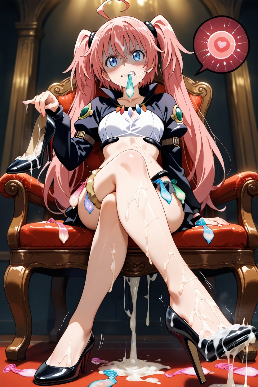 Condom, Clothes Covered On Semen, Semen Soaked High Heels Hentai AI Porn