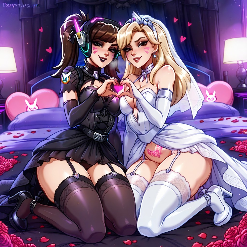 Model, Two Women, Mischievous Smile Hentai AI Porn