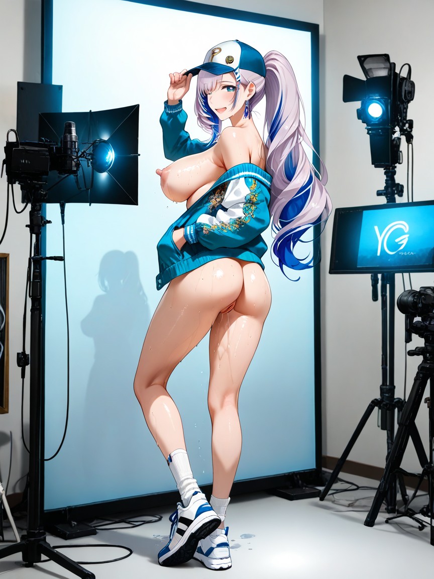 Photo Studio, Hard Nipple, Softbox Hentai AI Porn