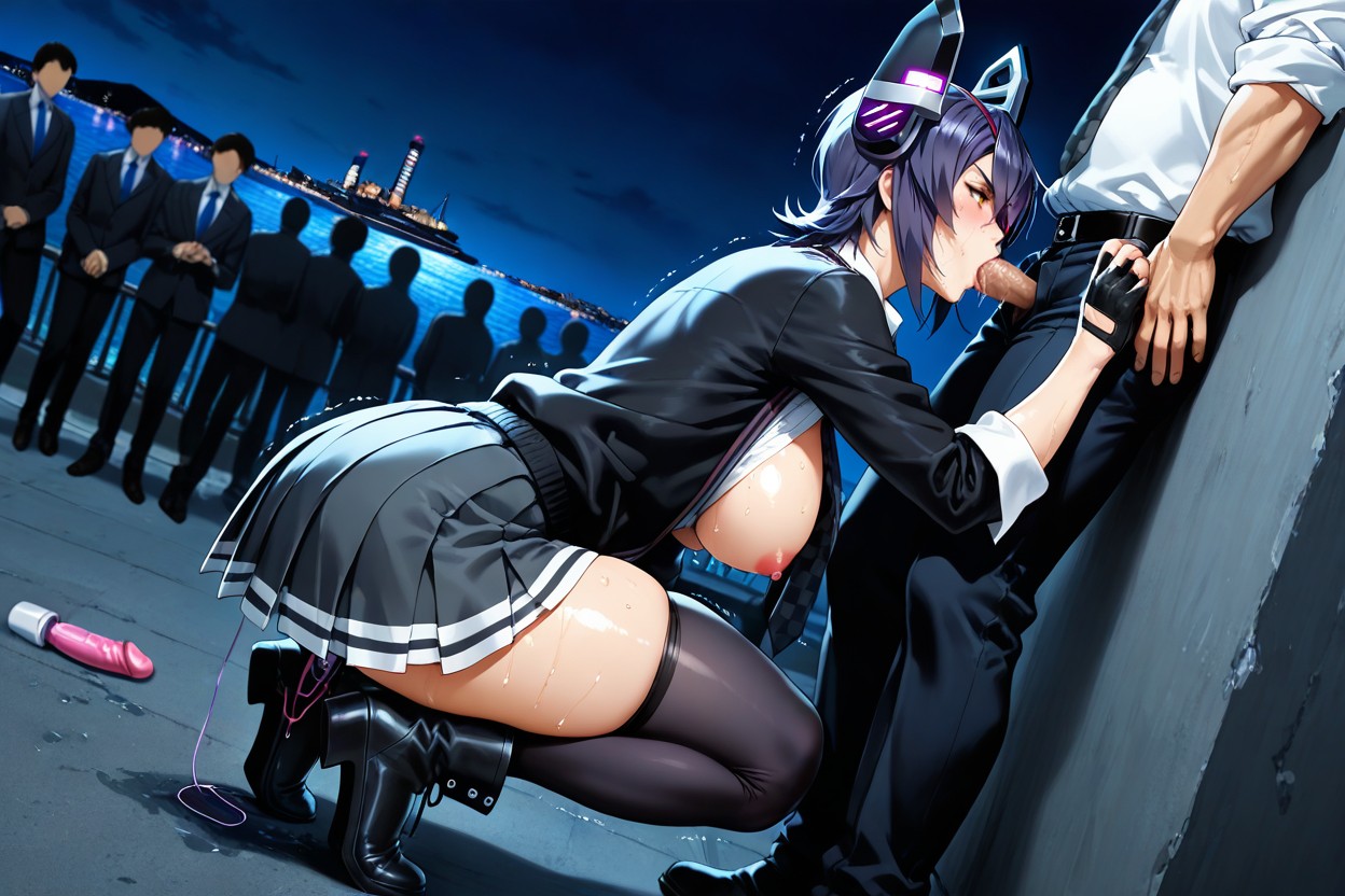 Blowjob (3rd Person), She Look Back, Squatting Hentai AI Porn
