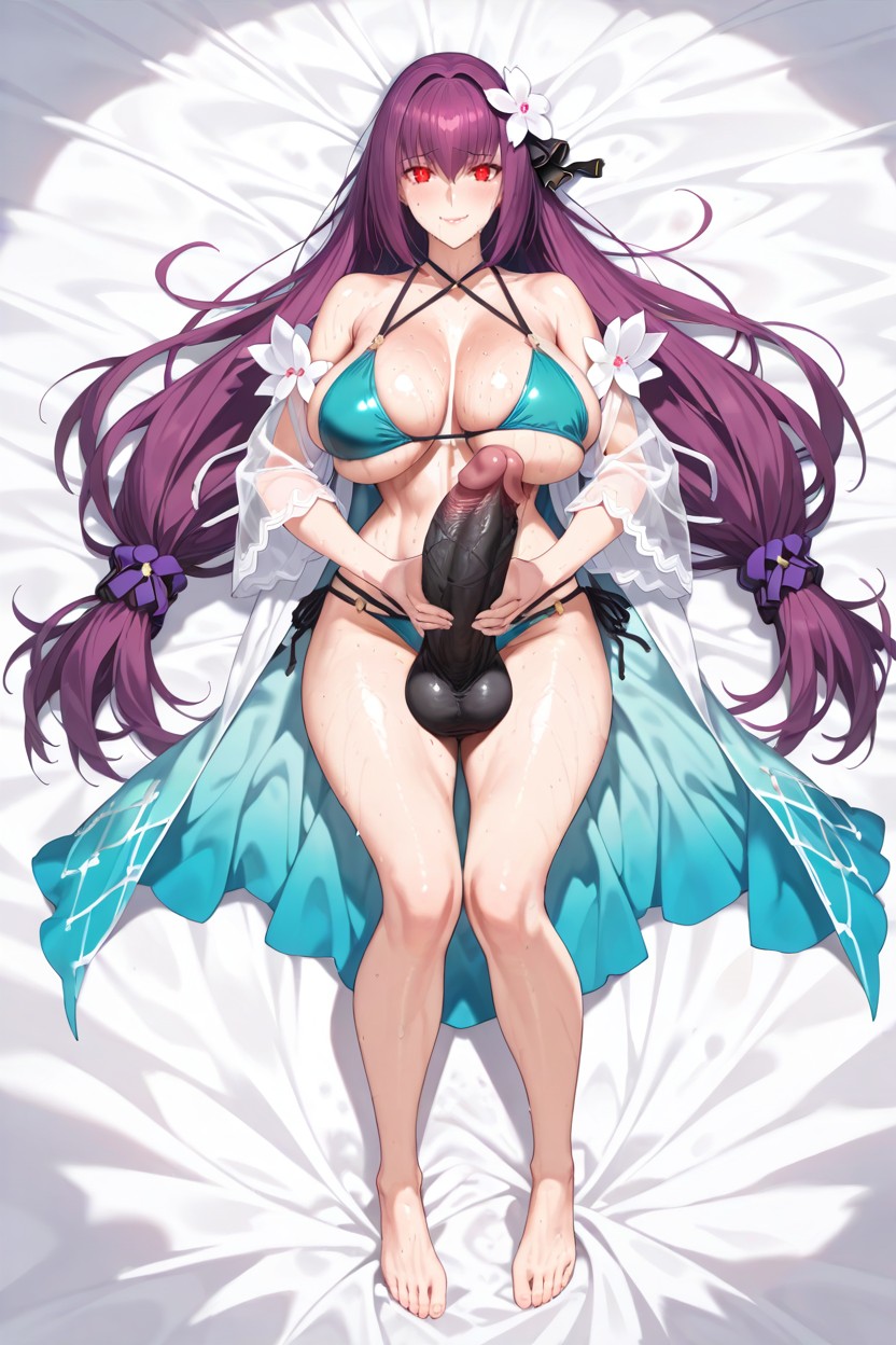 Very Long Hair, Scathach Skadi From Fate Grand Order, Perfect Hands Hentai AI Porn