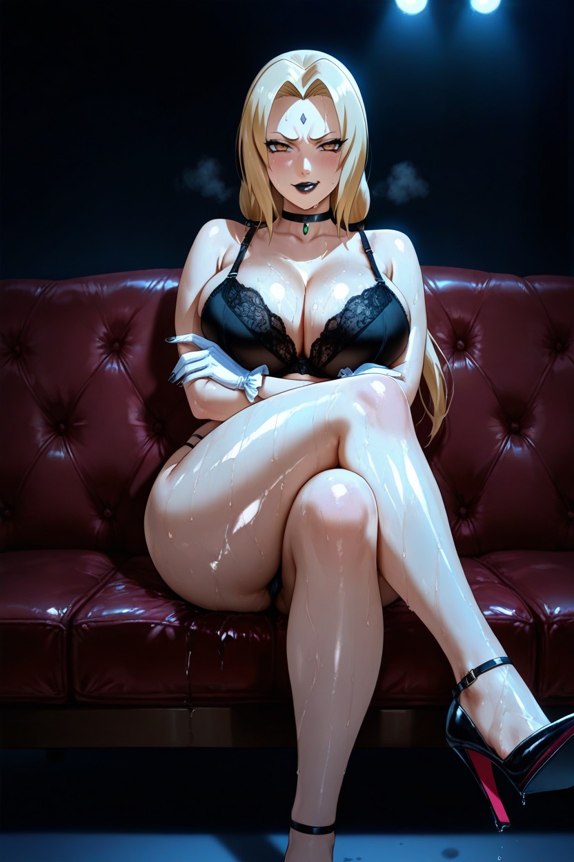 High Resolution, Tsunade Senju From Naruto, Dark Outline Hentai AI Porn