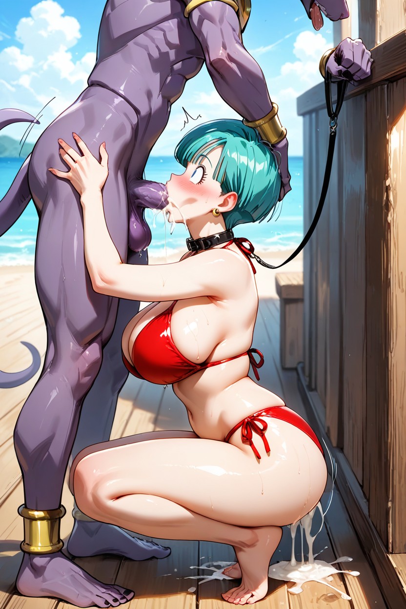 Leash, Outside, Embarrassed Hentai AI Porn