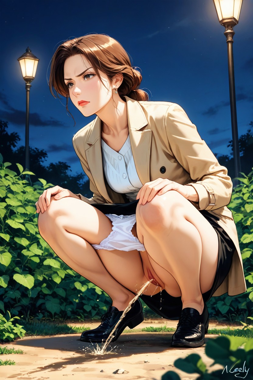 Small Breasts, Accurate Pussy, In A Half-squat Hentai AI Porn