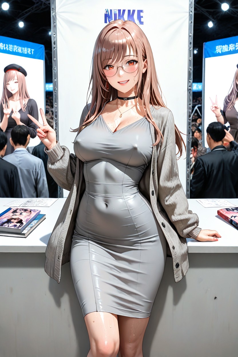 Detailed Image, Peace Signs, Arched Back Hentai AI Porn