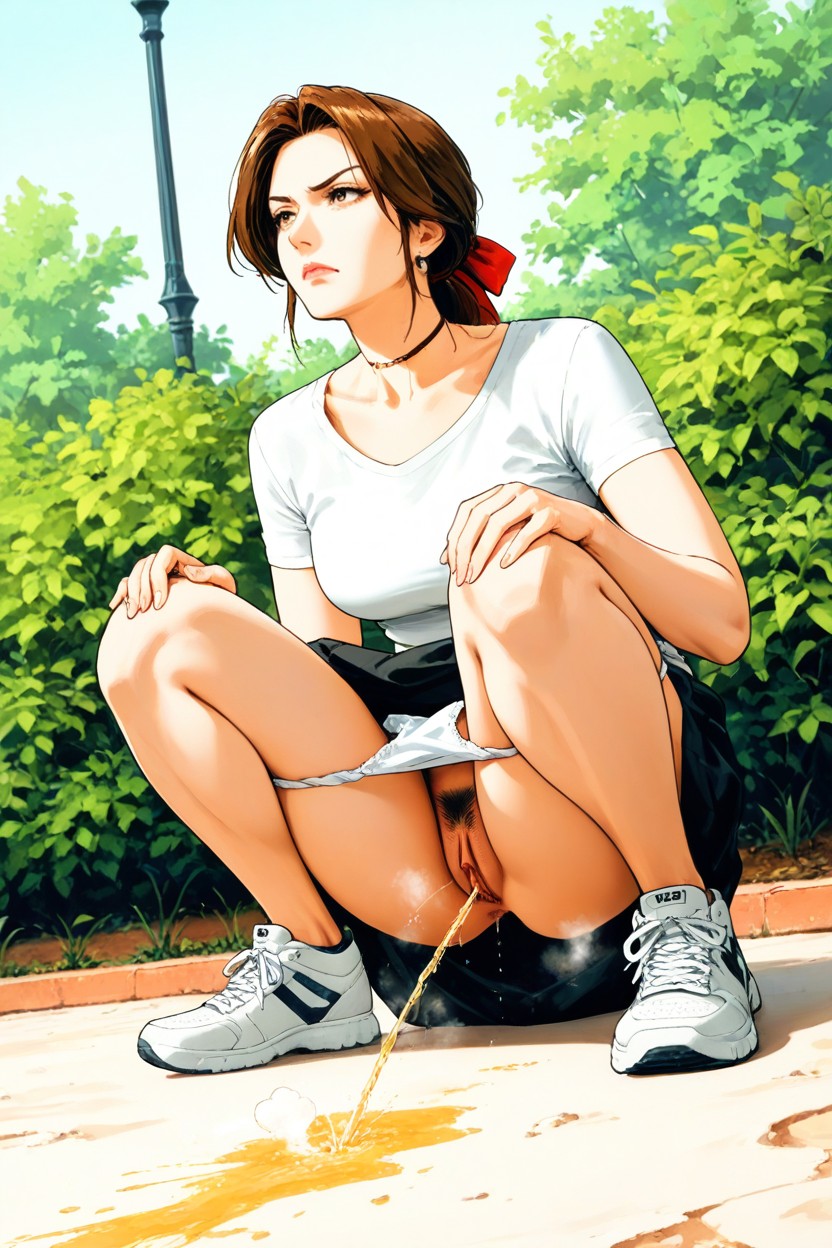 Clay Ground, Knees Together Feet Apart, Outdoors Hentai AI Porn