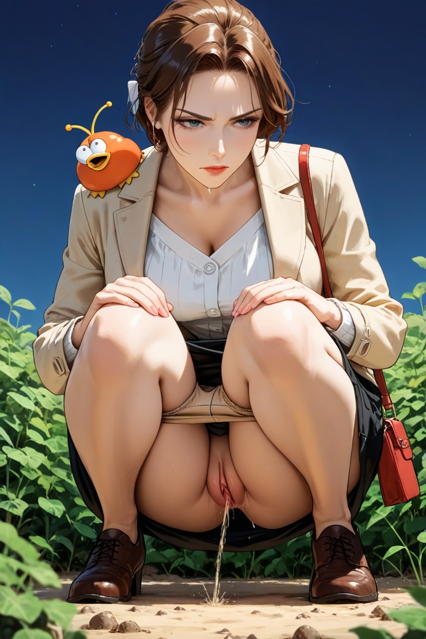 Light Outlines Body Shapes, Neatly Ends, Dripping Bumpy Under Pussy Hentai AI Porn