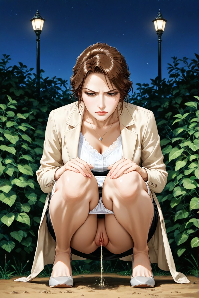Dripping Bumpy Under Pussy, Dripping Peeing, Desperation Pee Hentai AI Porn