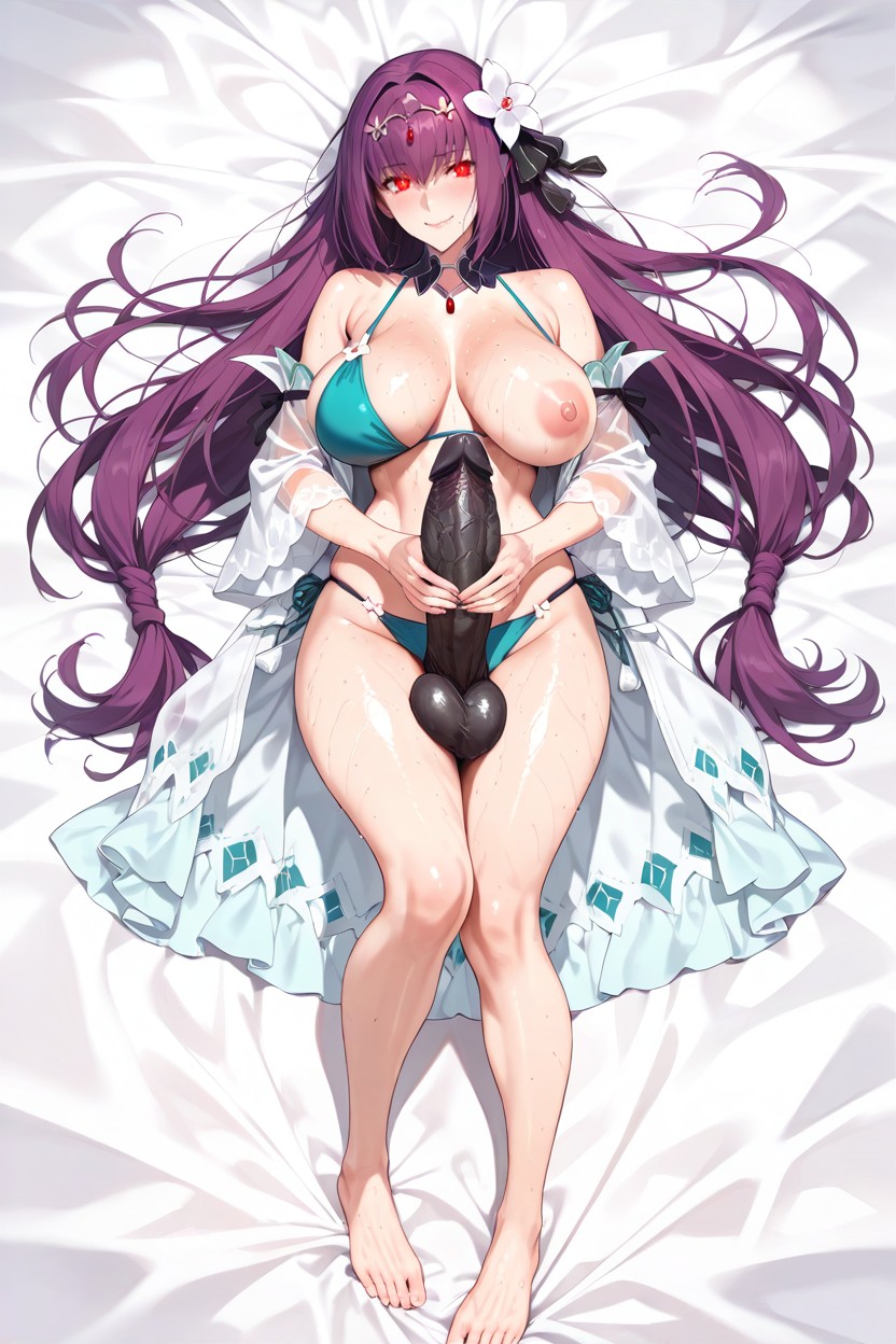 Black Penis, Holding Her Own Penis, Futanari Hentai AI Porn