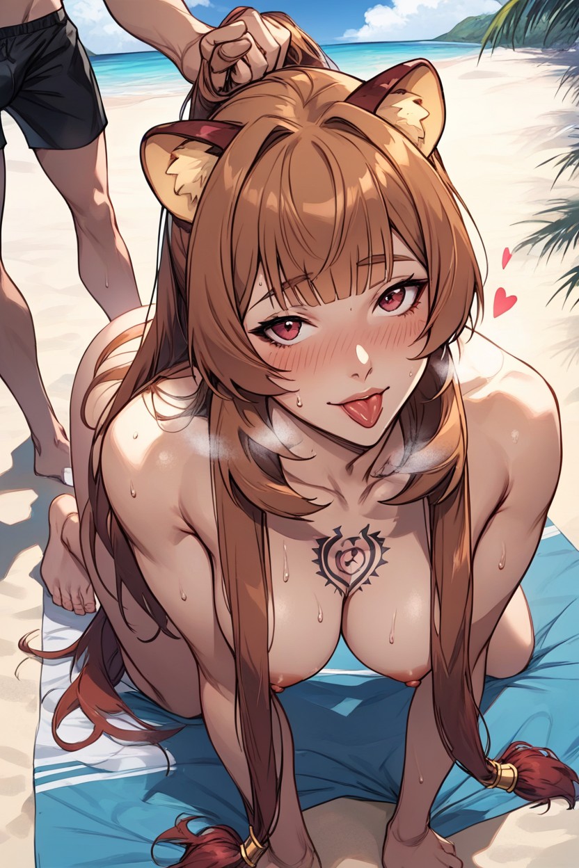 Swollen Nipples, Pronebone, Towel Hanging From His Hips Hentai AI Porn