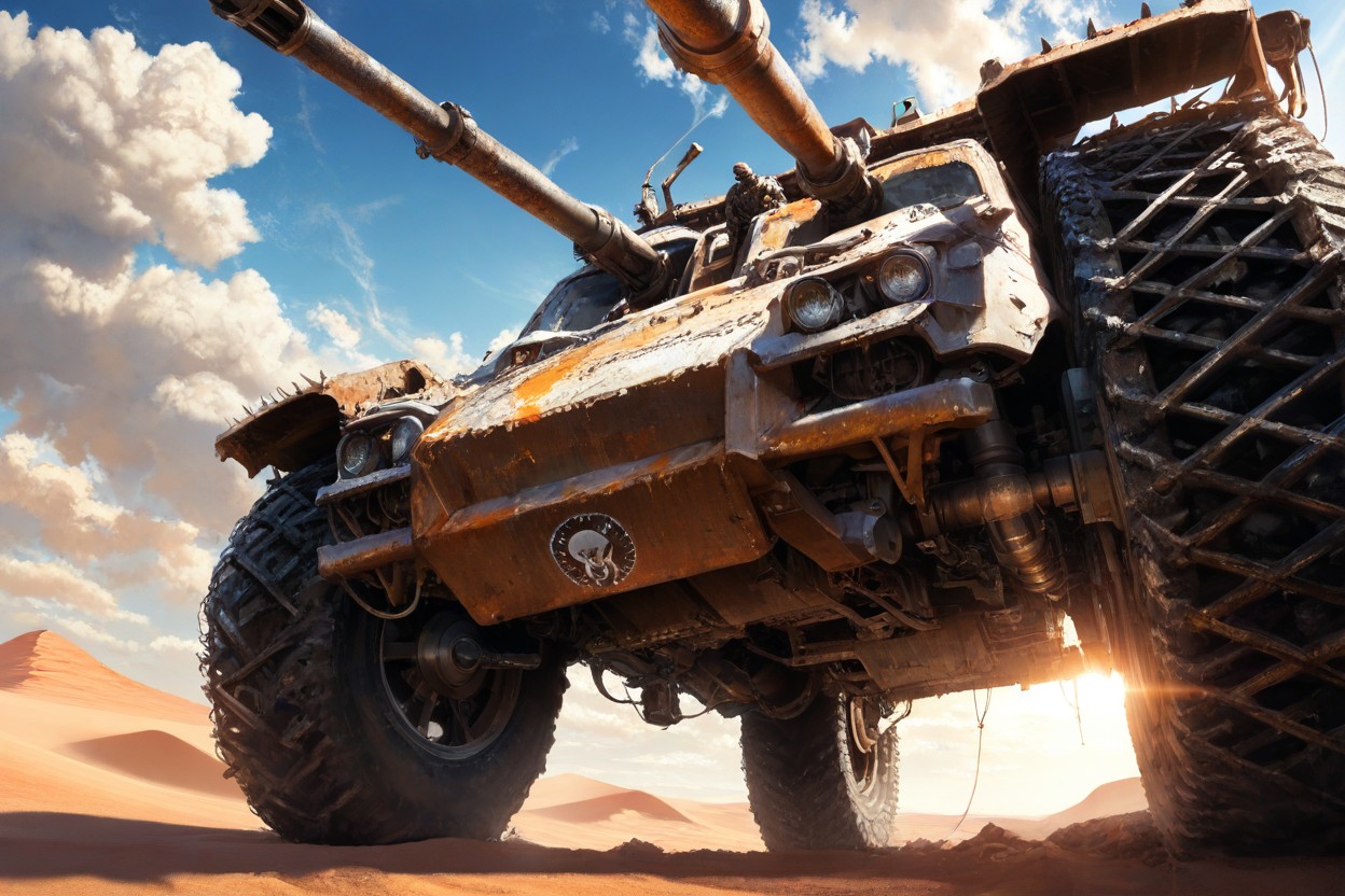 Mad Max Fury Road Style, Extreme Detail, Chaotic Energy Hentai AI Porn