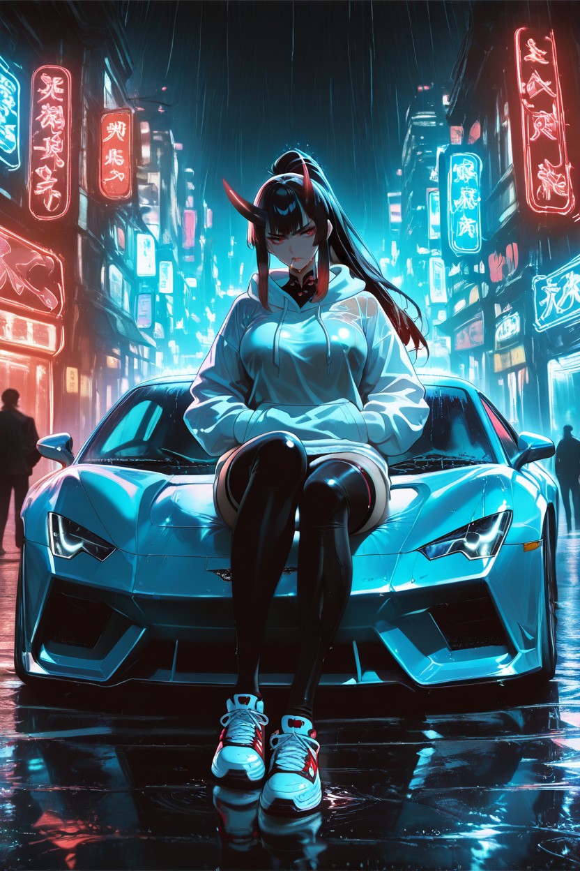 Graffiti, Sports Car, Duo Hentai AI Porn