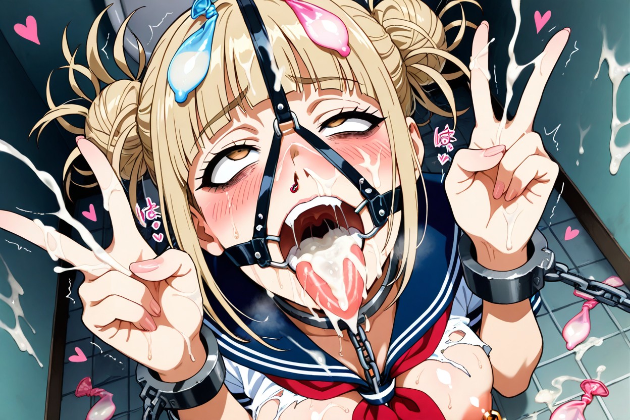 Ahegao, Himiko Toga, Harness Ring Gag Hentai AI Porn