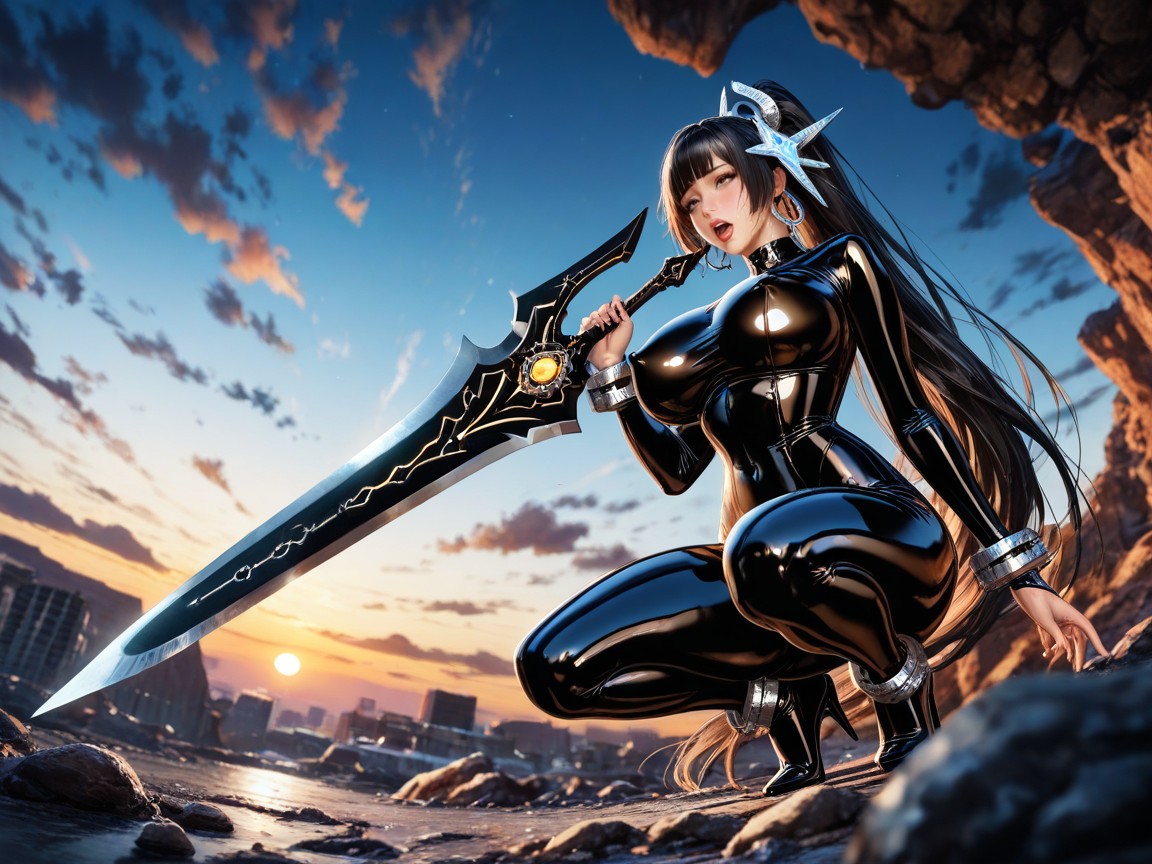 Straight Front Bangs, Rounded Breast, Soft Depth Of Field Hentai AI Porn
