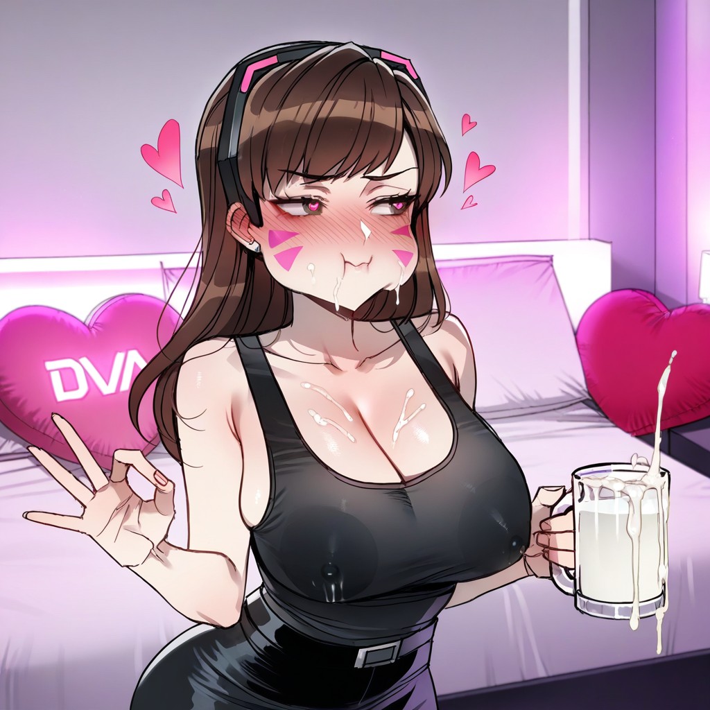 Shy, Solo, Cheeks Full Of Cum Hentai AI Porn