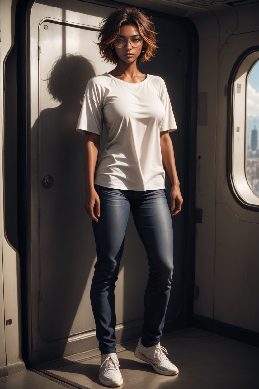 White Sneakers, Natural Lighting, Hyperrealistic AI黃漫