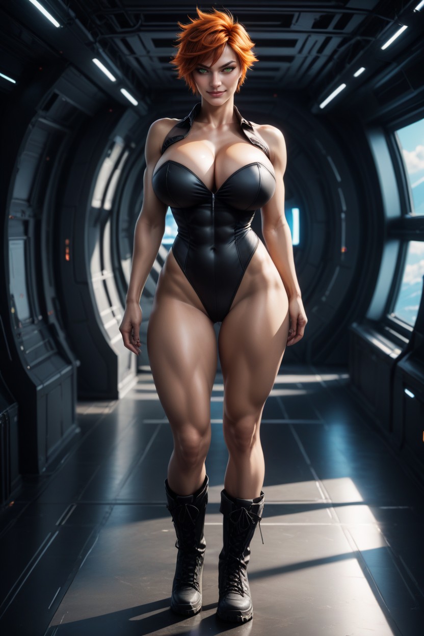 Naked Shoulders, Queen Of Space, Highly Detailed Hentai AI Porn