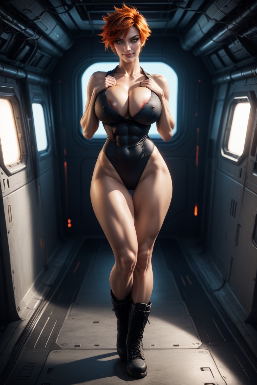 Cuerpo Completo, Detailed Face, Cleavage Cleavage Hentai IA