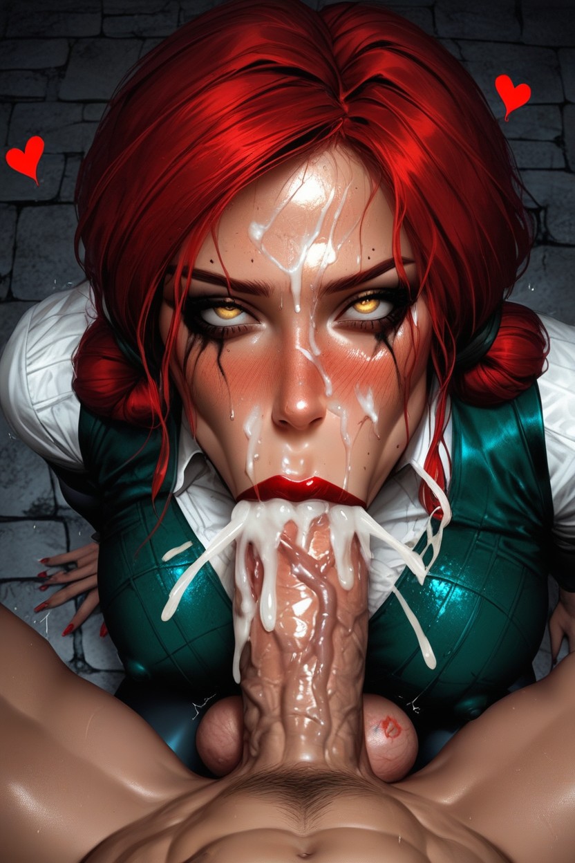 Dungeon, Deepthroat, Smeared Makeup Hentai AI Porn