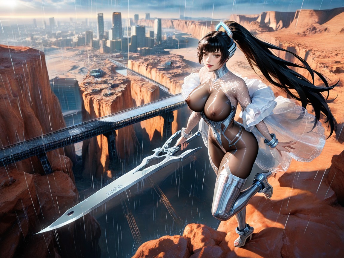 Wet Clothes, Sunlight, Model Hentai AI Porn