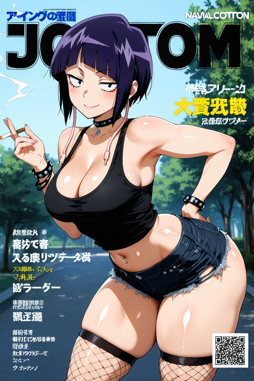 Ultra Hd, Rounded Breast, Black Denim Jorts Hentai AI Porn
