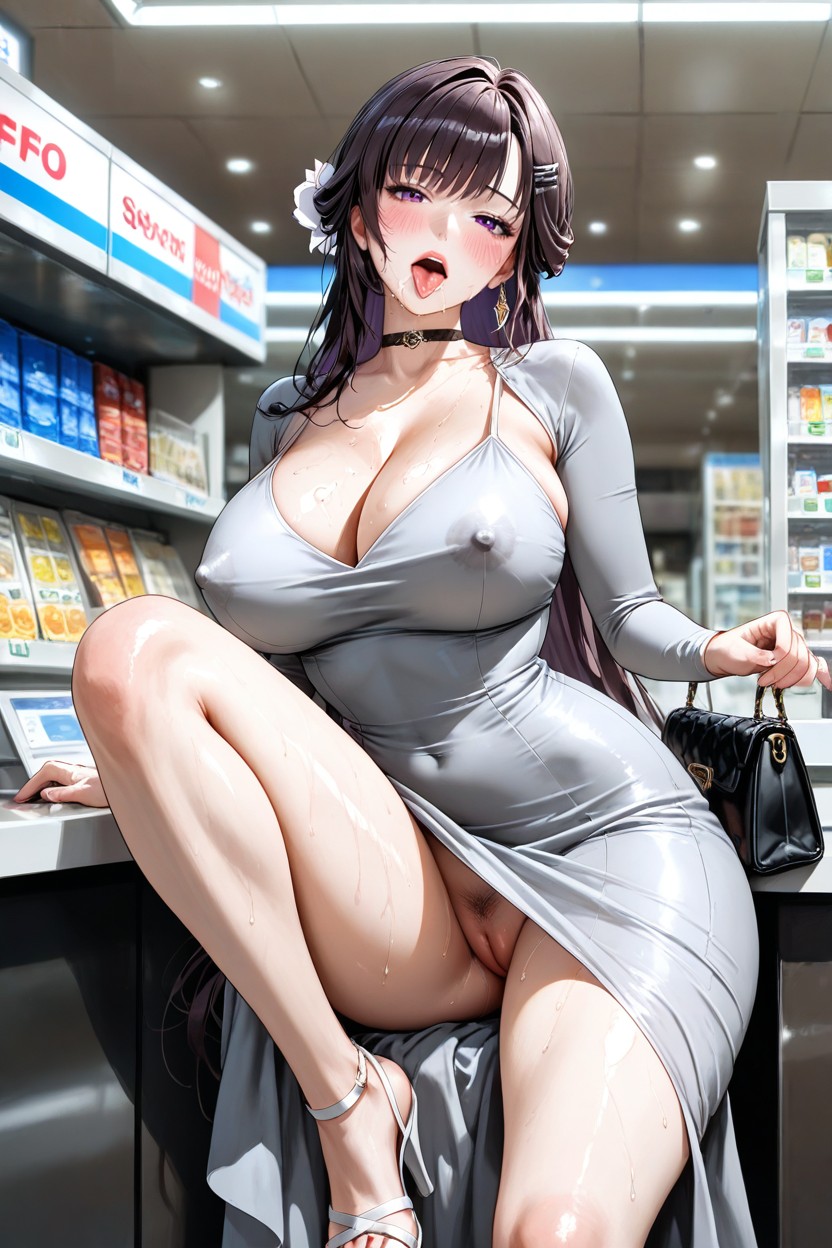 25+, Black Handbag, One Knee Up Hentai AI Porn