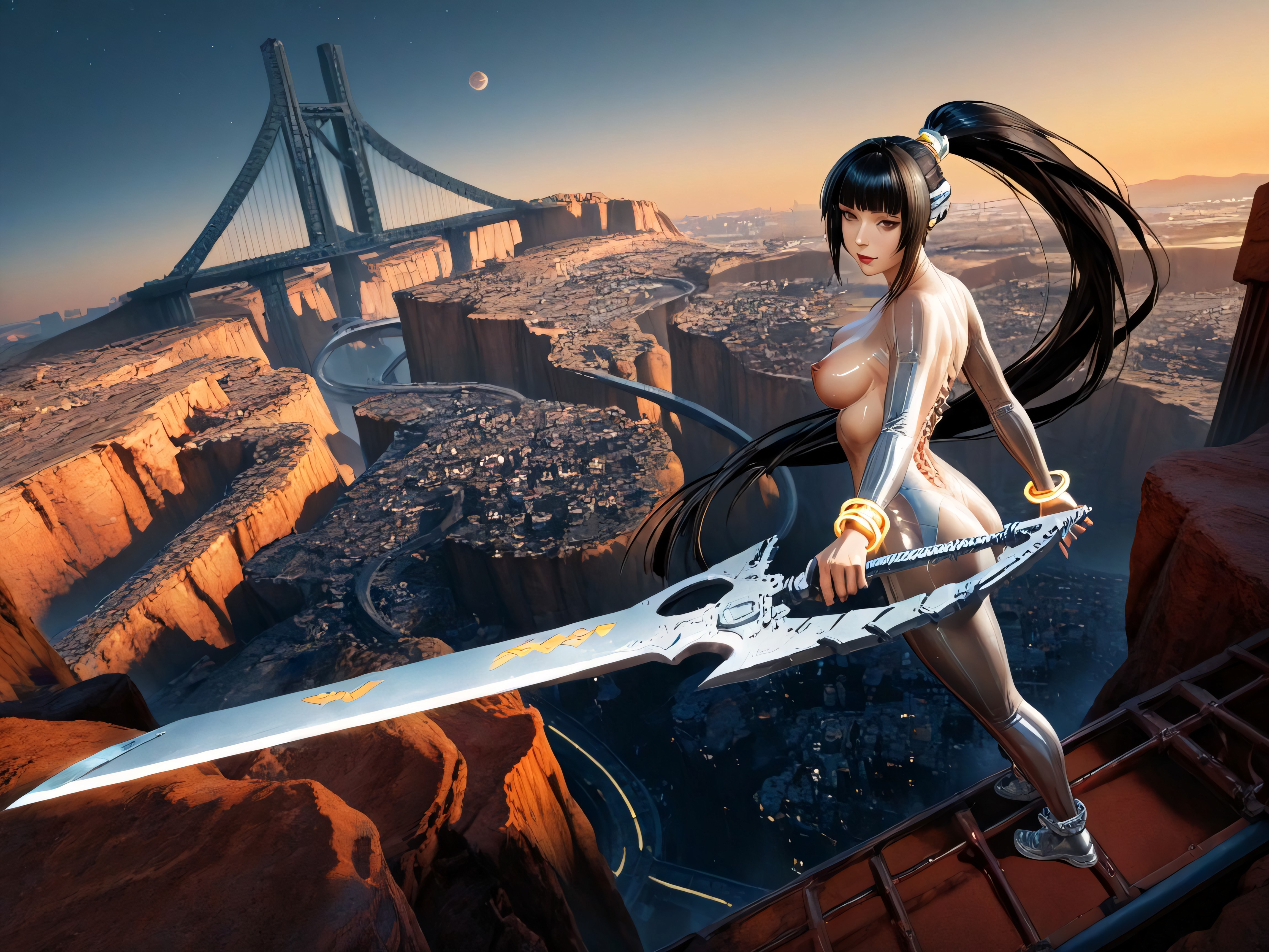 Very Aesthetic, Vue De Côté, Straight Front Bangs Porno IA Hentai