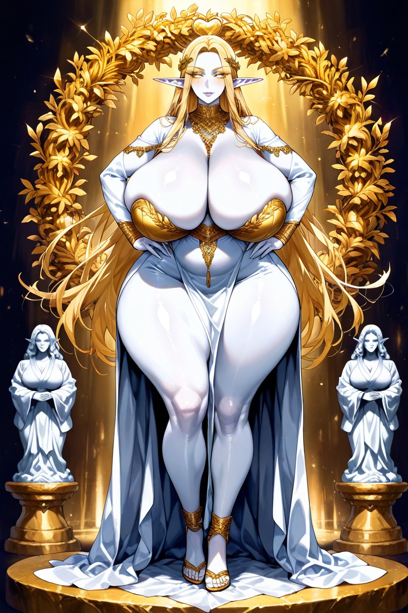 Elf Ears, Very Large Thighs And Calves, Stone Skin Hentai AI Porn