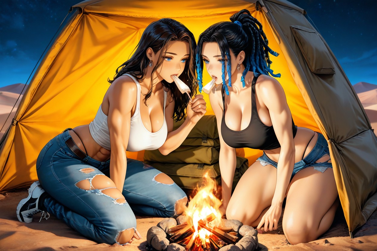Night, Torn Clothes, Relax And Calm Atmosphere Hentai AI Porn