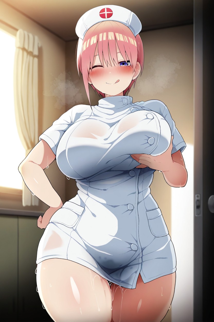 Body Fluids, Large Breasts, Hand On Hip Hentai AI Porn