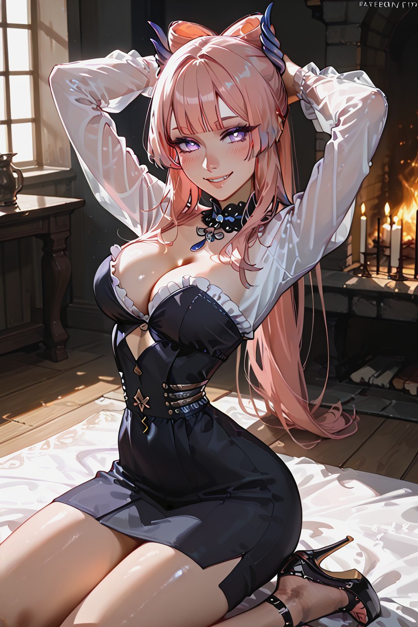 Perfect Smile, Sitting Down, 25+ Hentai AI Porn