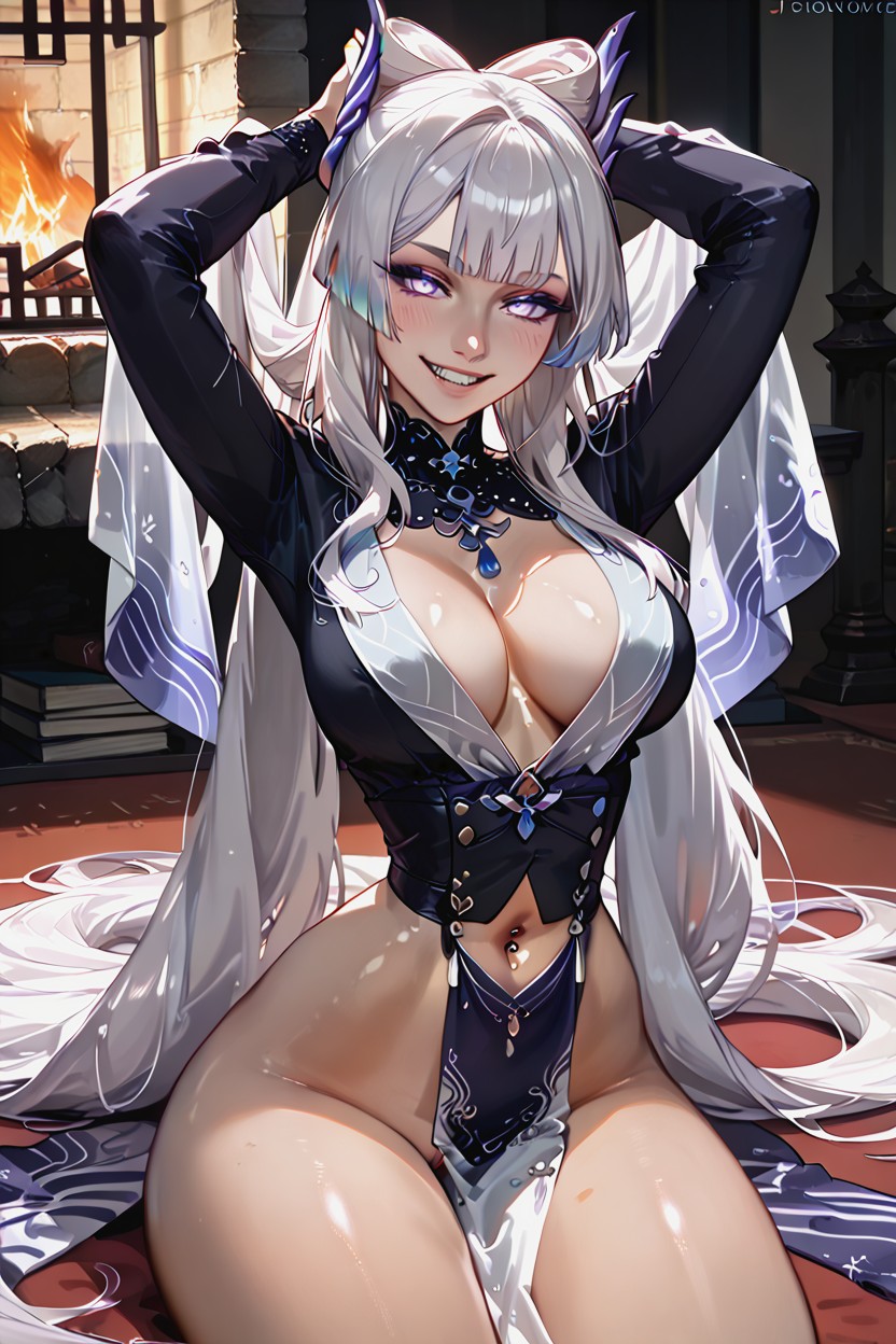 Bending Stomach Out, Top Down, Pencil Sized Waist Hentai AI Porn