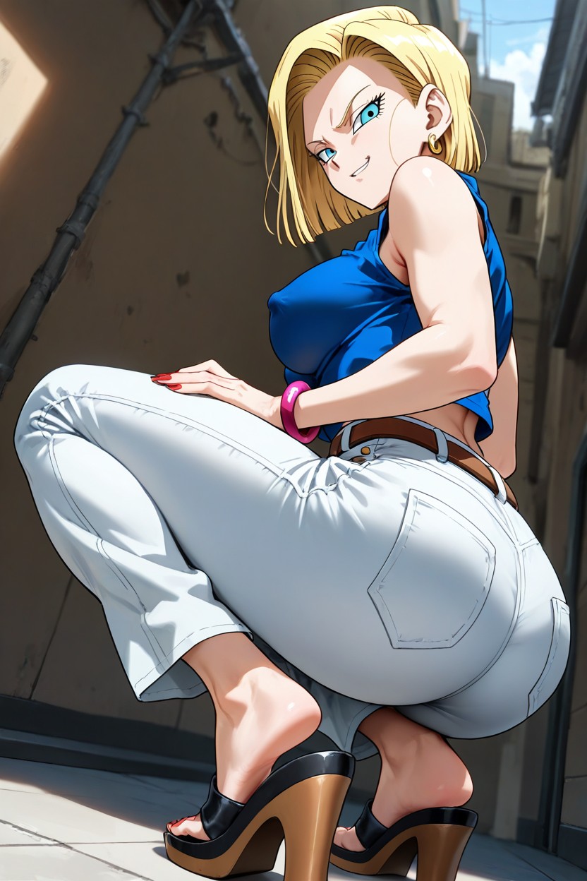 Skinny, Barefoot, Rear View Hentai AI Porn