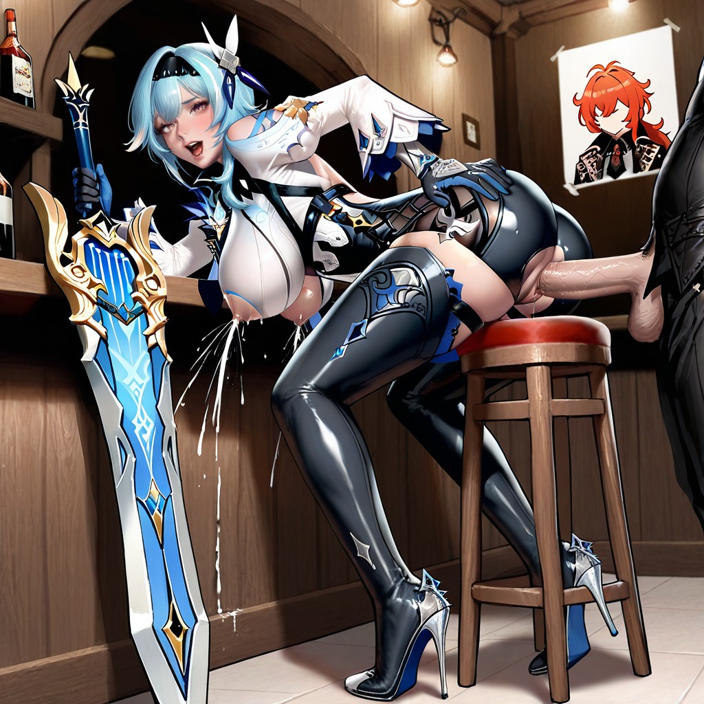 Skinny, Sharp Focus, Huge Breasts Hentai AI Porn