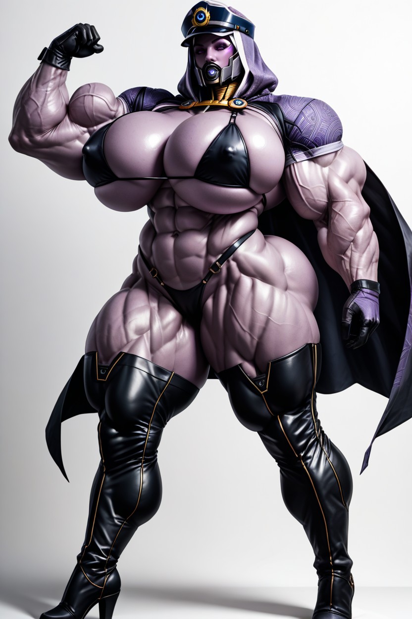 Massive Muscles, Standing, Flexing Muscles Hentai AI Porn