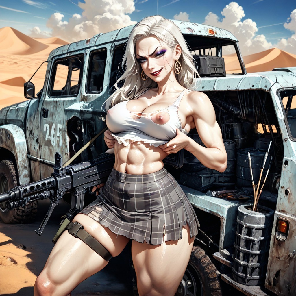 Fit, Standing Proudly, Dusty Atmosphere Hentai AI Porn