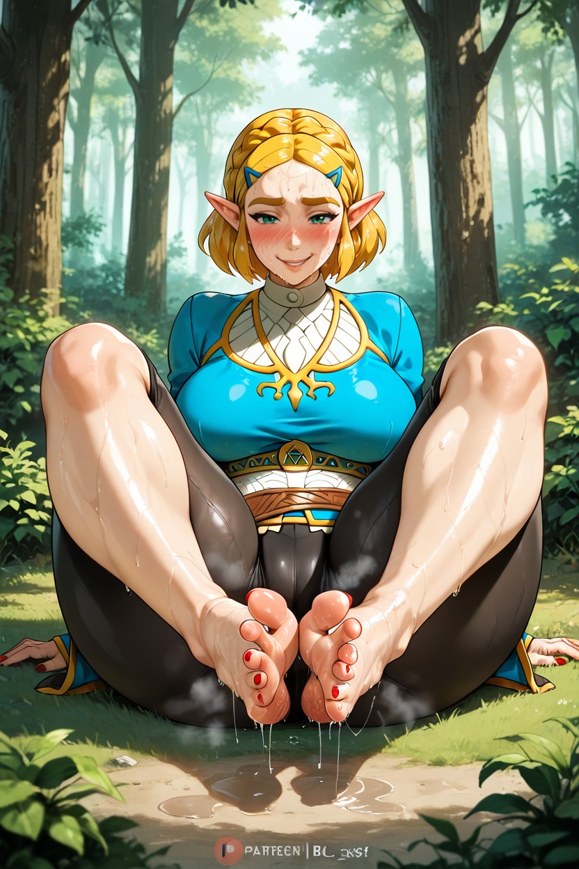 Red Nails, Under Skirt, Rounded Butt Hentai AI Porn