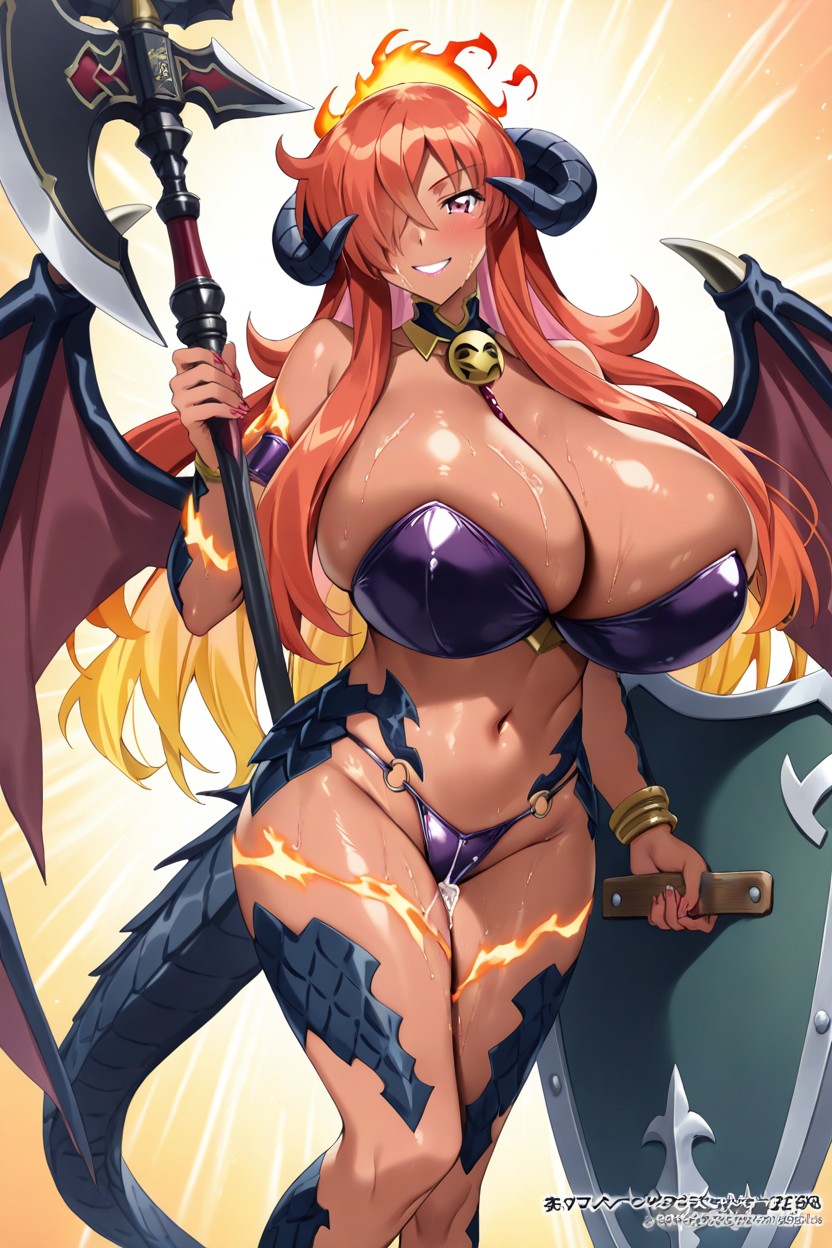 ", Black Dragon Scales On Shoulders, Black Dragon Scales On Hips Hentai IA