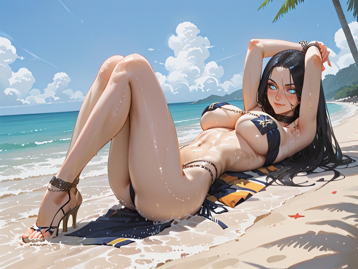 Shiny Skin, Hyper Arched Back, Underboob Hentai AI Porn