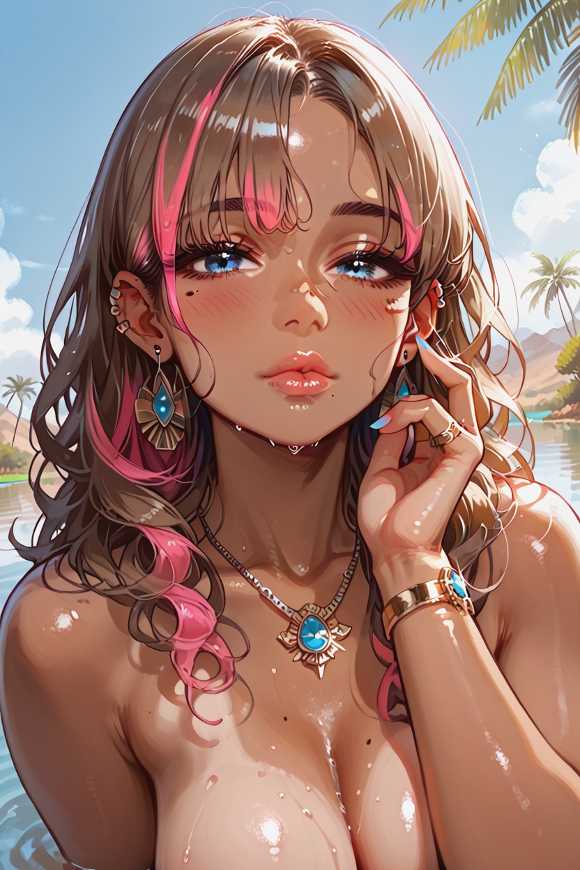 Warm Light, Medium Breast, Zoomed Out Hentai AI Porn